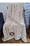 Hand knitted tv blanket, sofa shawl, gift for her lover, 14 February, Valentine's Day - 2