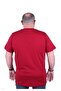 Men's Large Size Crew Neck T-Shirt Tokyo 23181 Claret Red - 2