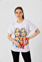 Women's Crew Neck Printed Cotton T-Shirt A098