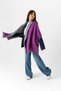 Double Sided Plaid Wool Textured Scarf Shawl - 3