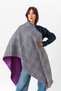 Double Sided Plaid Wool Textured Scarf Shawl - 8