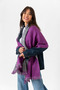 Double Sided Plaid Wool Textured Scarf Shawl
