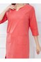 Women's Coated Fabric Pocketed Slit Dress - 2