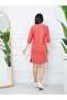 Women's Coated Fabric Pocketed Slit Dress - 5