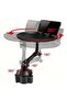 In-Car Phone Dining Table Cup Holder Place Tray Stand Adjustable Travel Tray - 3