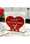 I Love My Kitchen" Themed Metal Napkin Holder Red Heart Shaped - 2