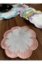 6 Pieces of Shiny Model Colorful Embroidered Cocktail Presentation Napkins - 3