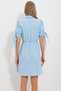 Women's Blue Shirt Collar Watermelon Sleeve Poplin Dress ALC-X11612 - 5