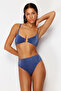 Saks Aksesuarlı Bralette Kaplı Regular Yüksek Bel Bikini Takımı TBESS24BT00073 - 7