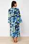 Plaj Giyim %100 Pamuk Çiçek Desenli Dokuma Kuşaklı Maxi Kimono&Kaftan TBESS24KM00014 - 6