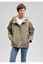 Hooded Khaki Jacket Loose Fit / Loose Relaxed Fit1110328-71818