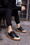 GORDON WOMEN'S BLACK LEOPARD GARNISH SNEAKER - 2