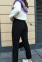 High Waist Lycra Black Boyfriend Jeans Flexible Mom Jeans - 3