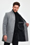 Men's Slim Fit Gray Stamp Coat - 5