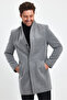 Men's Slim Fit Gray Stamp Coat - 2