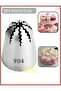 904 Closed Star Cream Duyu Cupcake, Cake and Cheesecake Decorating Tip Stainless Steel 36X27X48 mm