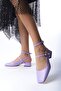 Women's Heeled Shoes Open Back Square Toe Short Block with Helmet
