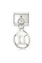 Stainless Steel Italian Gemini Constellation Embroidered 9mm Charm