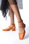 Women's Heeled Shoes Open Back Square Toe Short Block with Helmet - 5