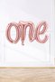One Foil Balloon ROSE Gold Italik Combined 1 Year Old Balloon 110cm