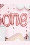 One Foil Balloon ROSE Gold Italik Combined 1 Year Old Balloon 110cm - 4