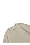 Women Men Beige Basic Oversize Plain Crew Neck Short Sleeve T-Shirt - 3