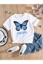 White Dreams Butterfly Printed Children's T-shirt 3 years/14 years