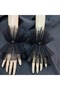 أساور من التول مطرزة بالخرز من Efsun باللون الأسود - 7