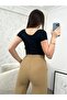 WOMEN'S BLACK GRASS STITCHED SHORT SLEEVE FULL LICRA BODY - 5