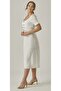 MUSLIN WATERMELON SLEEVE MIDI SIZE SCURFED DRESS - 3