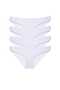 4 Pieces Super Eco Set Lycra Women's Slip Panties White
