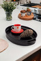 Rustic Galvanized Metal Handle Knitted Patterned Black Oval Tray 40cm, Your Home Decoration Rustic Elegance - 7