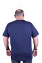 Men's Large Size Crew Neck T-Shirt DOP 23176 Marine - 4