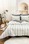 Harmony Hues Yarn-Dyed Natural Single Duvet Cover Set (Fitted Sheet) - 3