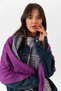 Double Sided Plaid Wool Textured Scarf Shawl - 5