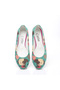 Printed Colorful Linen Women's Ballerinas - 2
