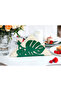 Palm Leaf Themed Green Metal Napkin Holder - 4