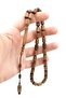 Large Size Capsule Cut Walnut Tree Rosary with Master Work System - 4
