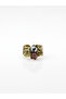 Antique Women's Adjustable Ring with Double Natural Rhinestones and Flower Motifs Dentirit Opal Pink Quartz - 4