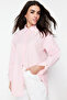 Light Pink Cuffed Detailed Woven Shirt TCTSS24TG00052