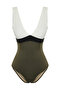 Yeşil-Beyaz V Yaka Colour Block Normal Paça Mayo TBESS21MA0376 - 6