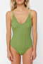 Green Backless V-Neck Covered Regular Swimsuit Tbess24Ma00113 - 5