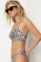 Leopar Desenli Bralette Kaplı Bikini Üstü TBESS24BU00125 - 4