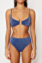 Saks Aksesuarlı Bralette Kaplı Regular Yüksek Bel Bikini Takımı TBESS24BT00073 - 8