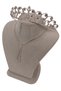 Lade Princess Model Stylish Crystal Stone Evening Dress Necklace Earring Set and Rose Bridal Crown - 2