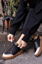 GORDON WOMEN'S BLACK LEOPARD GARNISH SNEAKER - 7