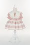 Cotton Antiallergic Fabric Laced Short Sleeve Vintage Theme White Girl's Dress