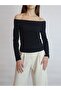 Women's Black Madonna Carmen Collar Camisole Fabric Blouse YY101094 - 4