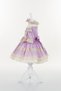 100% Cotton Antiallergic Fabric Laced Short Sleeve Vintage Theme Lilac Girl's Dress - 5