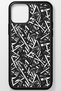 Black Minimalist Modern Unbreakable (Tempered) Glass Hard Plastic iPhone 13 Mini Phone Case